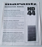 Bedienungsanleitung  Handbuch Owner`s Manual Marantz Lautsprecher HD 44