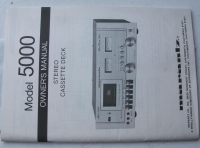 Bedienungsanleitung  Handbuch Owner`s Manual Marantz Tapedeck 5000