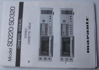 Bedienungsanleitung  Handbuch Owner`s Manual Marantz Tapedeck SD 220 / 320