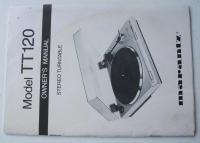 Bedienungsanleitung  Handbuch Owner`s Manual Marantz Plattenspieler TT 120