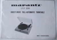 Bedienungsanleitung  Handbuch Owner`s Manual Marantz Plattenspieler TT 330